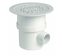 Siphon de sol pvc Docia Système - grille pvc blanche - Ø 192 mm - SITAR NICOLL
