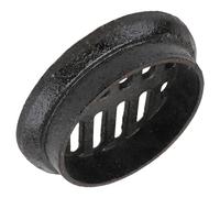 Siphon de Sol Rond en Fonte Noir, Grille Amovible | Perforations Régulières, Pose Affleurante, Forme Cloche, Aide à Limiter les Cheveux, Buanderie et Caniveau
