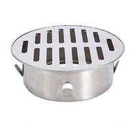 Siphon de Sol, Siphon de Sol Rond, 1 Couvercle de vidange PC Drain de Sol Anti-Blocage pour Balcon en Acier Inoxydable pour Utilisation dans la Cour extérieure(110 Flat Mouth)