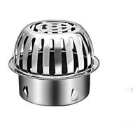 Siphon de toit extérieur en acier inoxydable 304, piège à gouttière rond pour balcon, filtre à débris à haut débit avec installation rapide pour contrôle de l'eau de pluie (90 mm)