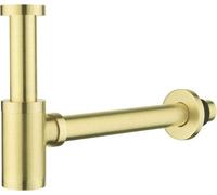 Siphon design pour meuble de salle de bains, compatible avec les robinets et les baignoires, usage universel, 32 mm, 1 1/4 pouce, finition brossée, couleur or