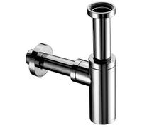 Siphon design Schell Varia 5/4 pouces sans clapet, tuyau mural 32 x 275 mm, chromé, 1 pièce.