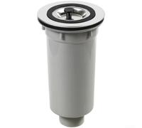 Siphon d'évier de cuisine en acier inoxydable et polypropylène avec joint d'étanchéité et panier amovible pour une performance constante dans un usage résidentiel quotidien