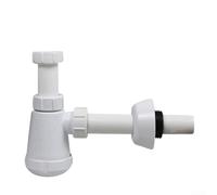 Siphon d'évier G1 6,35 mm pour lavabo de salle de bain - Siphon anti-odeurs avec ouverture de nettoyage en polypropylène et PVC flexible - Kit de siphon pour lavabo