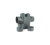 Siphon disconnecteur monobloc gris ADEQUA Ø125-100