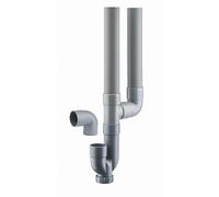 Siphon double de machine à laver sortie horizontale - Ø 40 mm - 8023IH-SC1