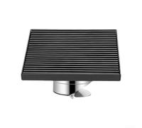 Siphon Douche Anti-Odeur 15x15cm pour Salle de Bain | Acier 304 massif, finition grise, anti-, pour idéal zones humides, design moderne