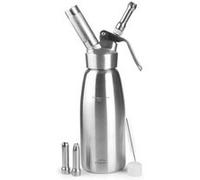 Lacor - 68300 - Siphon, Siphon Epicurien, Robuste et Durable, Acier Inoxydable 18/10, Mousses Chaudes et Froides, 3 Buses Inox, N2O, Brosse, Lavable au Lave-vaisselle, Capacité: 0.5 L