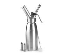 Lacor Siphon Epicurien 68301 – Inox 18/10, 3 buses, N2O, mousses chaudes et froides, 1 L