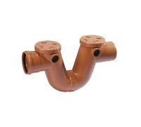 Siphon FIRENZE PVC pour feutrage 2 bouchons D.200