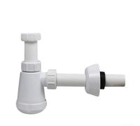 Siphon flexible blanc G1-1/4 pour lavabo, piège efficace contre les odeurs, robinet de plomberie réglable en plastique pour lavabo de salle de bain