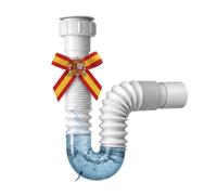 Siphon flexible et extensible pour lavabo et évier 【universel】1 1/2" et 1 1 | Siphon d'évacuation pour évier de cuisine flexible universel extensible