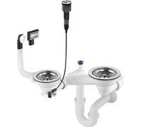 Siphon for 1.5- and 2-bowl granite sink - Space-Saver