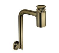 Siphon gain de place bonde u&d avec trop plein or brosse - CRISTINA ONDYNA BUS33396P