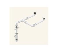 Siphon gain de place déporté pour évier 2 bacs diamètre 40mm compatible Farmhouse