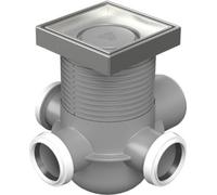 Siphon latéral Chud?j D50/75 MULTI, cadre en acier inoxydable, grille en céramique C 801