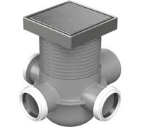 Siphon latéral Chud?j D50/75 MULTI, cadre en acier inoxydable, grille STEEL S 801