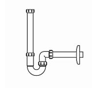 Siphon LAUFEN H8940670000001 D32, blanc , avec tuyau de vidange prolongé