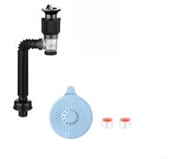 Siphon Lavabo avec Bouchon Lift-Up ABS Siphon Lavabo avec Bouchon(Press) | Design flexible, anti-bouchon, bouchon relevable, compatible 1.5 pouces, plastique ABS