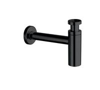 SIPHON LAVABO DROIT LUXE LAITON DESIGN 35 cm CHROME NOIR BROSSE - CRISTINA ONDYNA MS3475