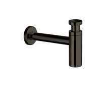 SIPHON LAVABO DROIT LUXE LAITON DESIGN 35 cm CHROME NOIR - CRISTINA ONDYNA MS3472