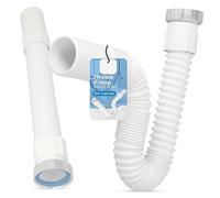 Siphon Lavabo Flexible 6/4 x 40 mm Universel Syphon Evier Cuisine Réglable Souple