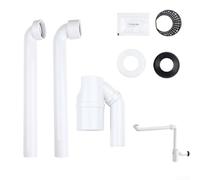 Siphon Lavabo Flexible PP Compact Anti-Odeur Siphon Lavabo Flexible | Design compact, matériau PP , piège à intégré, pour idéal petits espaces, finition blanche