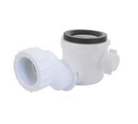 Siphon Lavabo Malin Ondée Zen À Installer - Extra Plat - Universel - Orientable à 360° - Compatible Avec Tous Les Types De Bondes De Lavabo - Couleur Blanc