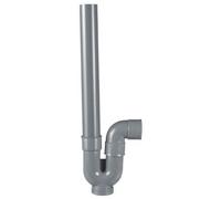 Siphon machine à laver simple sortie horizontale tube PVC corps ABS INTERPLAST