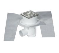 Siphon pour douche carrelée 100x100mm horizontale - Nicoll - Haut-débit - Anti-odeur - Visitable