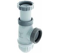 Siphon pour évier Connectic bi-matière D40mm - VALENTIN - 00 750700 001 00 Corps gris clair avec joints et pièces gris foncé