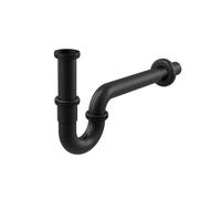 Siphon pour évier DN32 en forme "U" avec écrou raccord 5/4, noir mat (A4320BLACK)