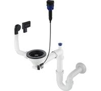 Siphon pour évier en granit, 1 bac - noir