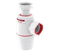 Wirquin Siphon lavabo Néo Air 30722158 – Blanc Ø32, anti-vide intégré, réglable, compact, zéro fuite
