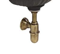 Siphon Sans Vidange pour Fontaines Evier en Laiton Bruni