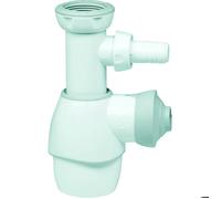 Wirquin Kit bonde et siphon 30723641 – Tout-en-un universel pour lavabo et évier, blanc