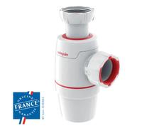 Siphon Wirquin Néo de lavabo, avec joints bi-injectés, sortie Ø40mm - Wirquin - 30722154