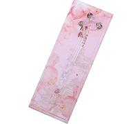 SIPLIV fait à la main verre trempette stylo magique sakura verre stylo cristal dip signe stylo cadeau stylo calligraphie stylo - rose