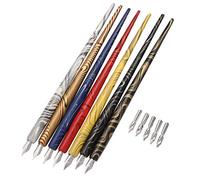 SIPLIV Kit de dessin pour stylo et manga gothique professionnel, 7 poignées, 12 pièces (7 stylos, 5 feutres)