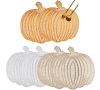 SIPLIV Lot de 6 sets de table d'Halloween en forme de citrouille à isolation thermique pour table de salle à manger, décoration d'Halloween - Forme de citrouille