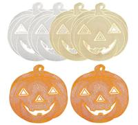 SIPLIV Lot de 6 sets de table d'Halloween en forme de citrouille à isolation thermique pour table de salle à manger, décoration d'Halloween - Forme de crâne de citrouille