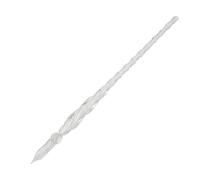 SIPLIV Stylo plume fait à la main en verre, stylo en cristal vintage, calligraphie, stylo cadeau avec porte-stylo, blanc