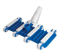 SIQUA Aspirateur de Fond de Piscine Flexible 35 cm avec Roues et Lests - Aspirateur Manuel pour Fond de Piscine Ø38 mm, Compatible avec Tuyau d’Arrosage, Adapté au Carrelage, Liner ou Fibre
