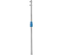 SIQUA Perche Télescopique avec Système de Verrouillage par Clip et Écrou Papillon, Extensible Jusqu’à 5 m, Perche en Aluminium Strié, Manche pour Nettoyage de Piscine, Manche Télescopique Universel