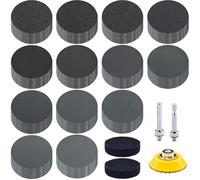 SIQUK Lot de 130 disques abrasifs de 50 mm avec crochet et boucle - Patins de ponçage humide/sec en carbure de silicium pour voiture, miroir, bijoux