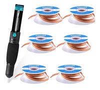 SIQUK Lot de 7 Pièces Pompe à Dessouder et Tresse à Dessouder pour Enlever la Soudure
