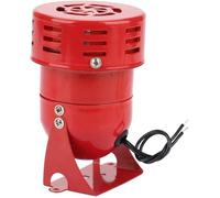 Sirène Buzzer filaire 220V 120 dB MS-190 - boîtier métal rouge, intérieure/extérieure