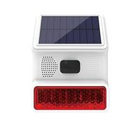 Sirène d'alarme Sirène extérieure Solaire avec Fonction de lumière Clignotante LED Sirène extérieure sans Fil 433 MHz Compatible avec Dadvu PG103 ; PG107; PG108 (PE523)