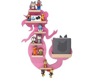 Sirène d'étagère pour enfants / Suspension pour Tonie Box et Tonie Figures / Étagère d'économie d'espace / H. 50 x W. 39 x D. 19 / Boîte à musique murale et figures Inserts magnétiques de stockage / É