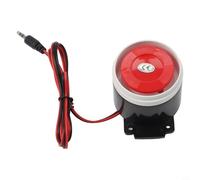 Sirène d'intérieur en métal et plastique 12 V 120 dB | Son fort de 120 dB, alimentation 12 V DC, connexion filaire, sécurité intérieure, mélange de plastique et de métal